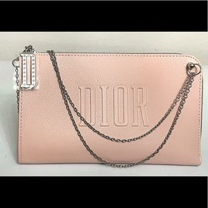Dior Makeup Make up Cosmetic Crossbody purse pouch bag chain new
